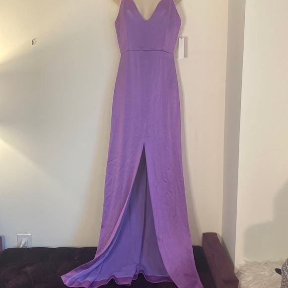 Alice + Olivia Full-length Lavender Prom Gown - showroom sample - OS/small - Picture 3 of 6